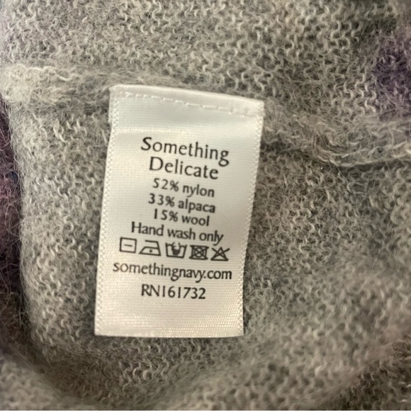 Something Navy Floral Ruffle Sweater - Picture 2 of 9